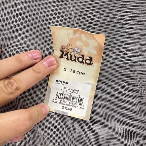 New Mudd Top Women XL Beige Floral Embroidered Sheer Tie Up V-Neck Long Sleeve - Picture 5 of 8